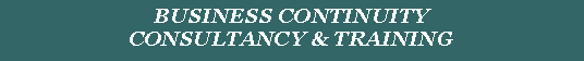 Text Box: BUSINESS CONTINUITY CONSULTANCY & TRAINING